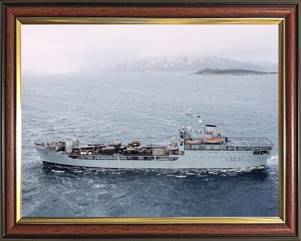 RFA Sir Percivale (L3036) Photo Print - Underway - Royal Fleet Auxiliary Round Table Class Ship Posters, Prints, & Visual Artwork Hampshire Prints 10 x 8 Classic Frame No