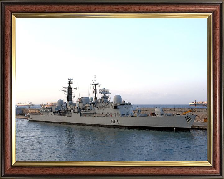 HMS Exeter (D89) Photo Print - Gibraltar 2007 - Royal Navy Type 42 Destroyer Posters, Prints, & Visual Artwork Hampshire Prints 10 x 8 Classic Frame No