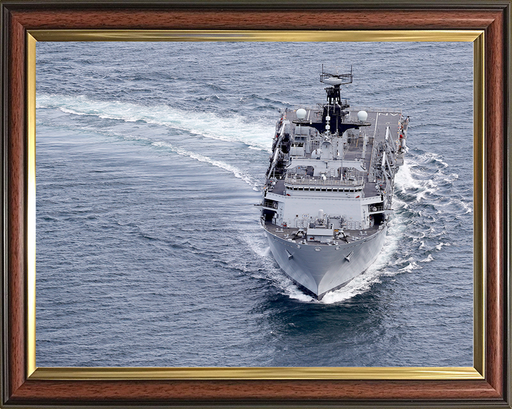 HMS Albion (L14) Royal Navy Albion Class Amphibious Ship Hard Turn at Sea Photo Print Wall Art Naval Decor Posters, Prints, & Visual Artwork Hampshire Prints 10 x 8 Classic Frame No