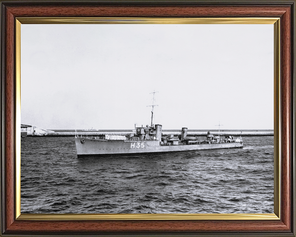 HMS Sesame (H35) Photo Print - At at sea 1932 - Royal Navy S Class Destroyer Posters, Prints, & Visual Artwork Hampshire Prints 10 x 8 Classic Frame No