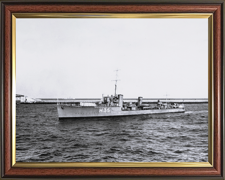 HMS Sesame (H35) Photo Print - At at sea 1932 - Royal Navy S Class Destroyer Posters, Prints, & Visual Artwork Hampshire Prints 10 x 8 Classic Frame No