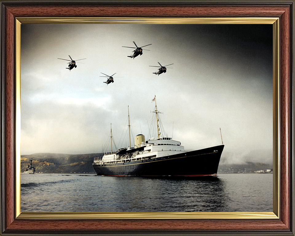 HMY Britannia Photo Print - Faslane Flyover - Royal Navy - Royal Yacht