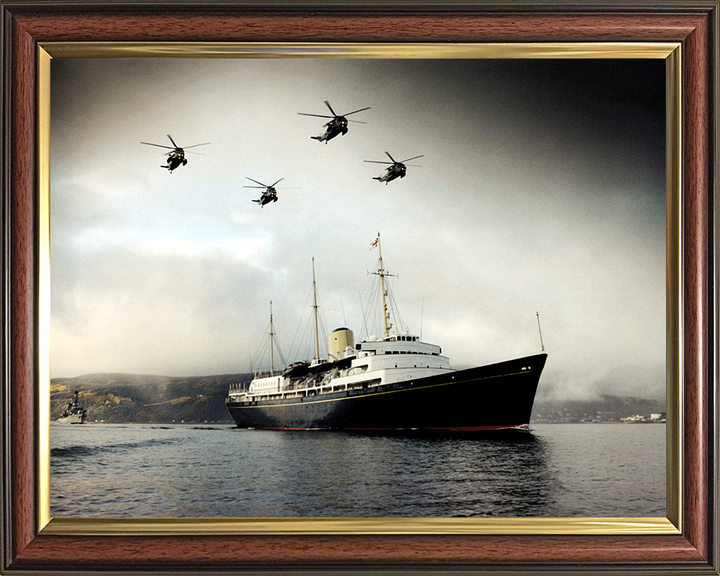 HMY Britannia Photo Print - Faslane Flyover - Royal Navy - Royal Yacht