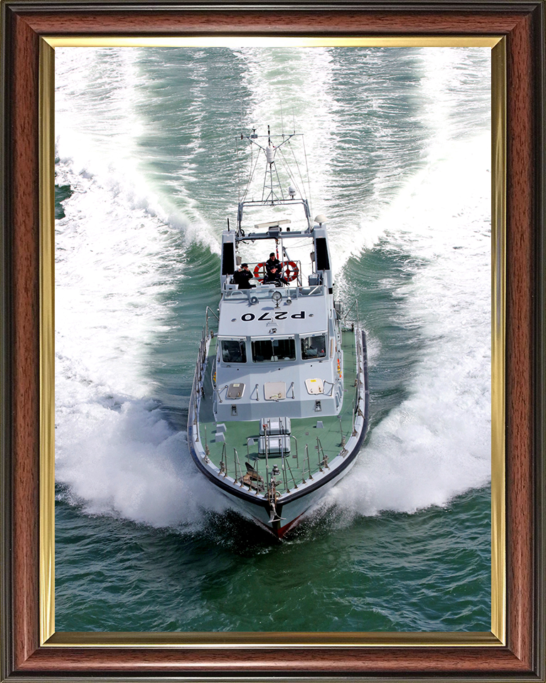 HMS Biter (P270) Photo Print - Bow View 2017 - Royal Navy Archer Class P2000 Patrol Vessel Posters, Prints, & Visual Artwork Hampshire Prints 10 x 8 Classic Frame No
