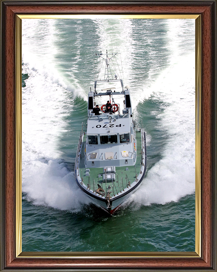 HMS Biter (P270) Photo Print - Bow View 2017 - Royal Navy Archer Class P2000 Patrol Vessel Posters, Prints, & Visual Artwork Hampshire Prints 10 x 8 Classic Frame No