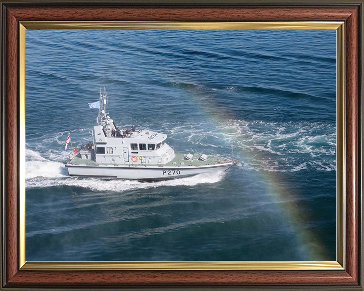 HMS Biter (P270) Royal Navy Archer Class P2000 Patrol Vessel Starboard View Photo Print Wall Art Decor Posters, Prints, & Visual Artwork Hampshire Prints 10 x 8 Classic Frame No
