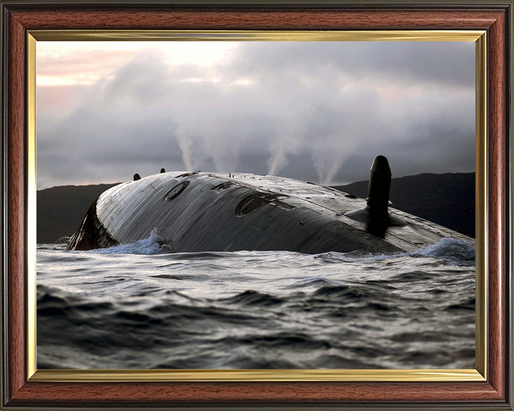 HMS Talent (S92) Photo Print - surfacing 2009 - Royal Navy Trafalgar Class Submarine Hampshire Prints 10 x 8 Classic Frame No