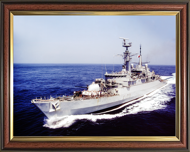 HMS Arrow (F173) Royal Navy Type 21 Frigate Underway Photo Print Wall Art Decor Posters, Prints, & Visual Artwork Hampshire Prints 10 x 8 Classic Frame No