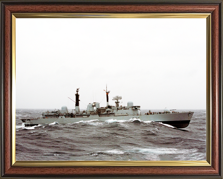 HMS Birmingham (D86) Royal Navy Type 42 Destroyer In Heavy Seas Photo Print Wall Art Decor Posters, Prints, & Visual Artwork Hampshire Prints 10 x 8 Classic Frame No