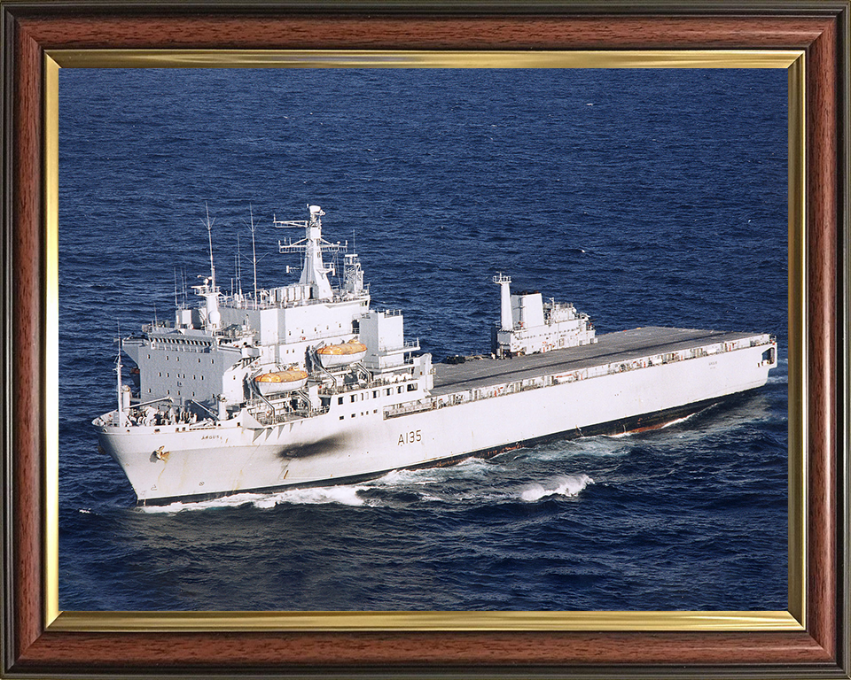 RFA Argus (A135) Photo Print - Underway 2009 - Royal Fleet Auxiliary Casualty Class Ship Posters, Prints, & Visual Artwork Hampshire Prints 10 x 8 Classic Frame No