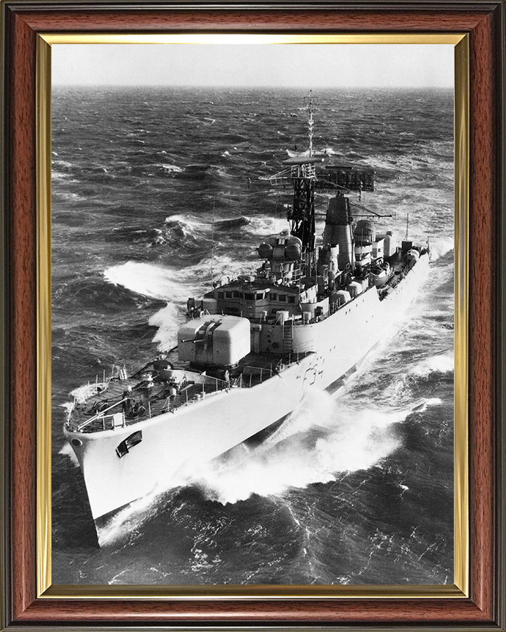 HMS Puma (F34) Photo Print - at sea 1965 - Royal Navy Leopard Class Frigate Posters, Prints, & Visual Artwork Hampshire Prints 10 x 8 Classic Frame No