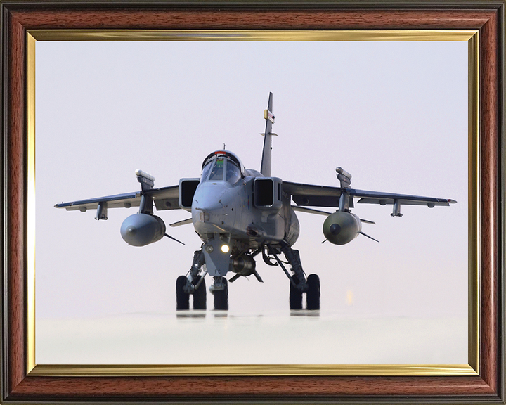 RAF Jaguar Taking off in Oman 2005 Photo Print - Royal Air Force Aircraft Posters, Prints, & Visual Artwork Hampshire Prints 10 x 8 Classic Frame No