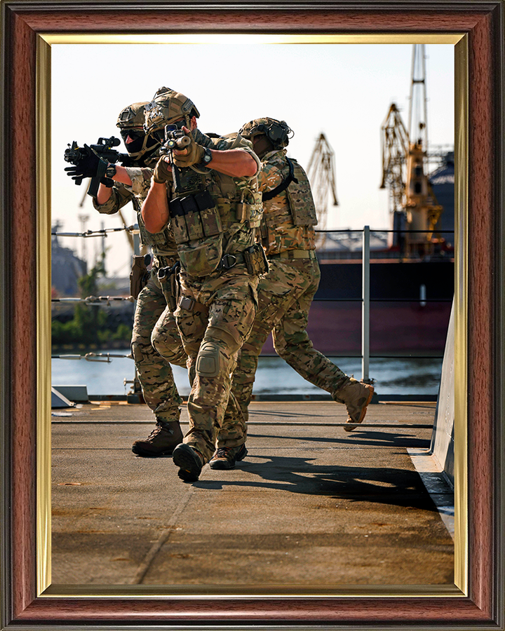 Royal Marines Commando Boarding Team Photo Print Hampshire Prints 10 x 8 Classic Frame No