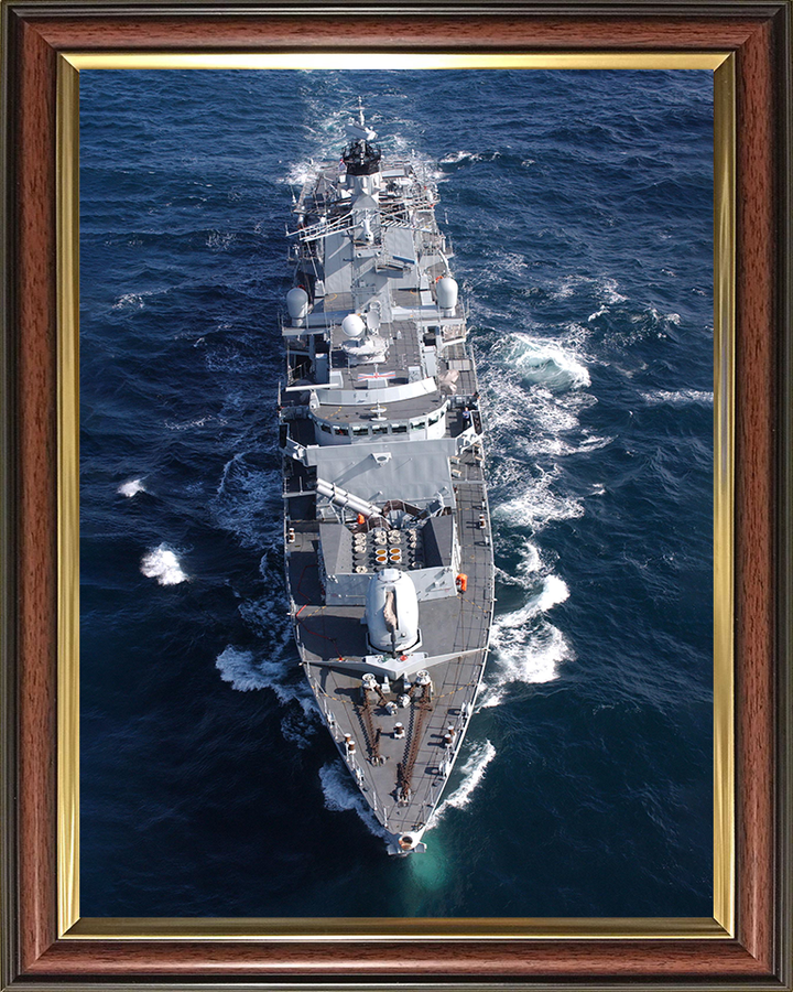 HMS Argyll (F231) Photo Print - From Above 2004 - Royal Navy Type 23 Frigate Posters, Prints, & Visual Artwork Hampshire Prints 10 x 8 Classic Frame No