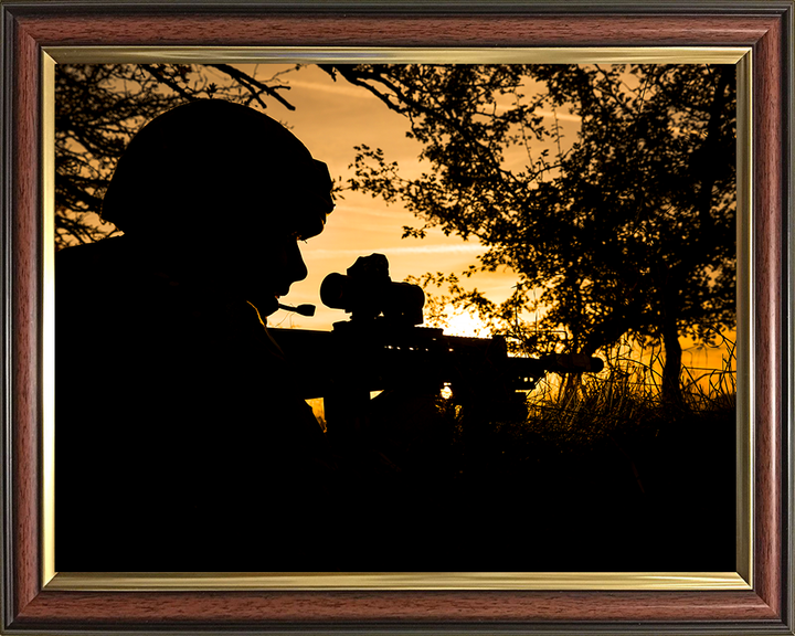 RAF Regiment Silhouette Photo Print - Royal Air Force Hampshire Prints 10 x 8 Classic Frame No