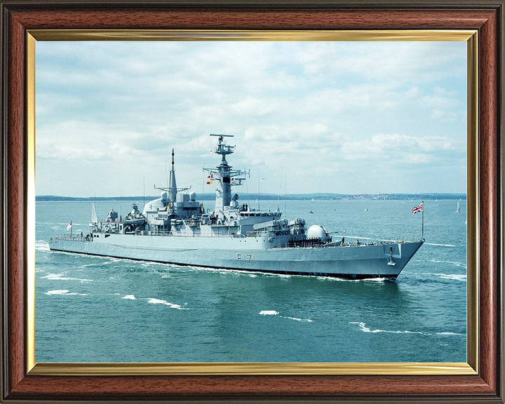 HMS Active (F171) Royal Navy Type 21 Frigate Photo Print Warship Wall Art Poster Posters, Prints, & Visual Artwork Hampshire Prints 10 x 8 Classic Frame No