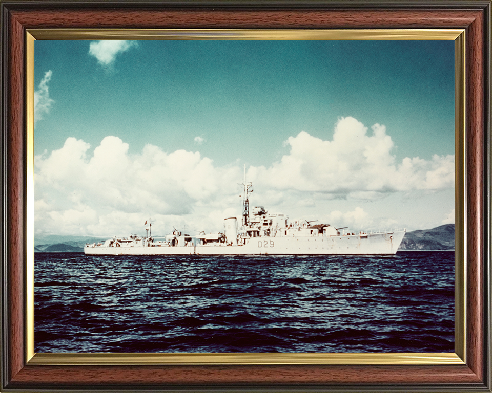 HMS Charity (D29) Royal Navy C Class Destroyer Starboard Beam View Photo Print Wall Art Decor Posters, Prints, & Visual Artwork Hampshire Prints 10 x 8 Classic Frame No