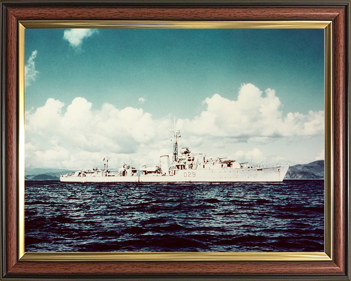 HMS Charity (D29) Royal Navy C Class Destroyer Starboard Beam View Photo Print Wall Art Decor Posters, Prints, & Visual Artwork Hampshire Prints 10 x 8 Classic Frame No