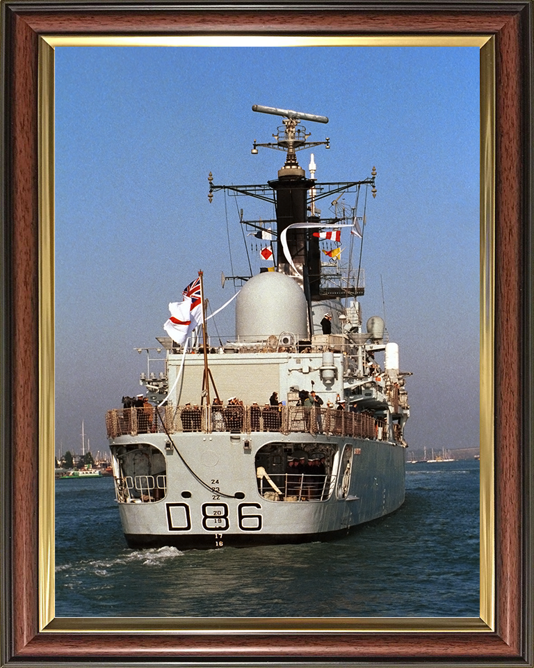 HMS Birmingham (D86) Royal Navy Type 42 Destroyer Pays Off 1999 Photo Print Wall Art Decor Posters, Prints, & Visual Artwork Hampshire Prints 10 x 8 Classic Frame No