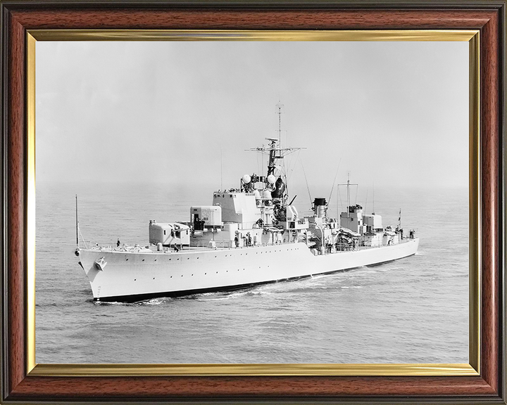 HMS Diamond (D35) Royal Navy Daring Class Destroyer Starboard Bow View Photo Print Wall Art Decor Posters, Prints, & Visual Artwork Hampshire Prints 10 x 8 Classic Frame No