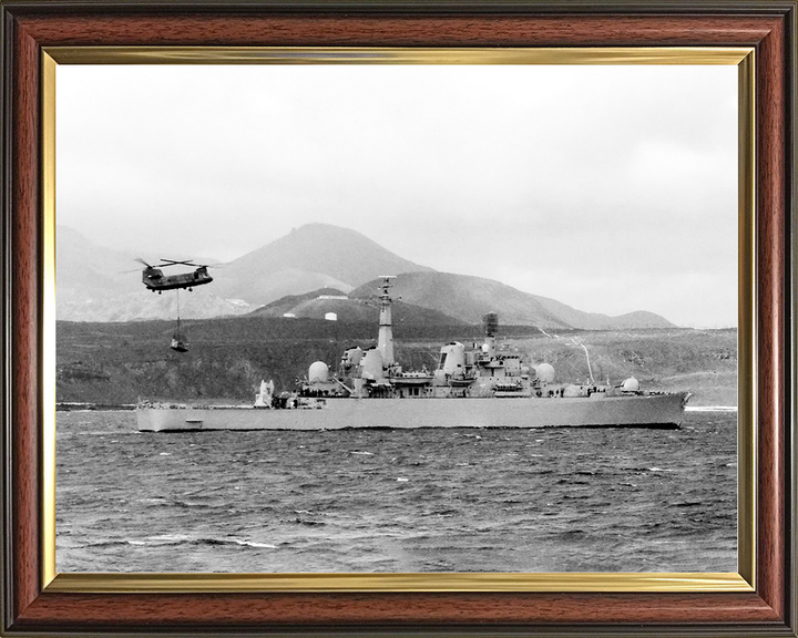 HMS Bristol (D23) Royal Navy Type 82 Destroyer Falklands Photo Print Wall Art Decor Posters, Prints, & Visual Artwork Hampshire Prints 10 x 8 Classic Frame No