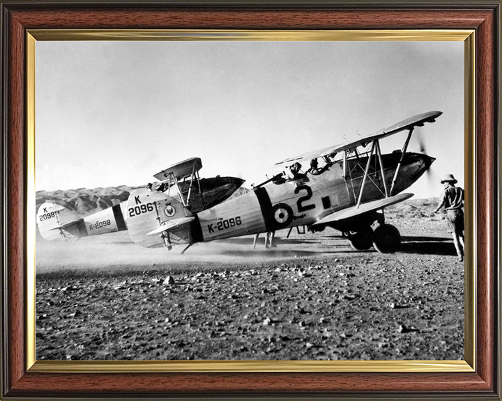 Two Hawker Hart light bombers Photo Print - Royal Air Force Aircraft Hampshire Prints 10 x 8 Classic Frame No