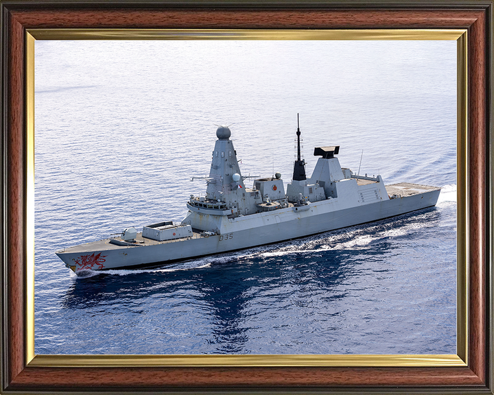 HMS Dragon (D35) Royal Navy Type 45 Destroyer off Cyprus 2026 Photo Print Wall Art Poster Posters, Prints, & Visual Artwork Hampshire Prints 10 x 8 Classic Frame No
