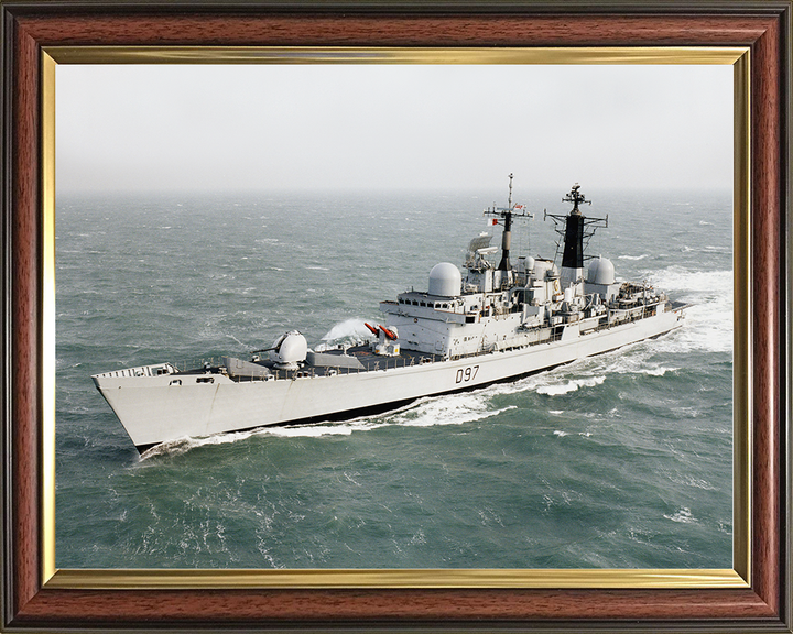 HMS Edinburgh (D97) Royal Navy Type 42 Destroyer At Sea 2001 Photo Print Wall Art Decor Posters, Prints, & Visual Artwork Hampshire Prints 10 x 8 Classic Frame No