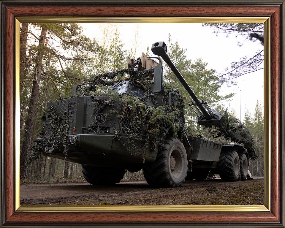 Archer Artillery 155mm system Photo Print - British Army Vehicle Hampshire Prints 10 x 8 Classic Frame No