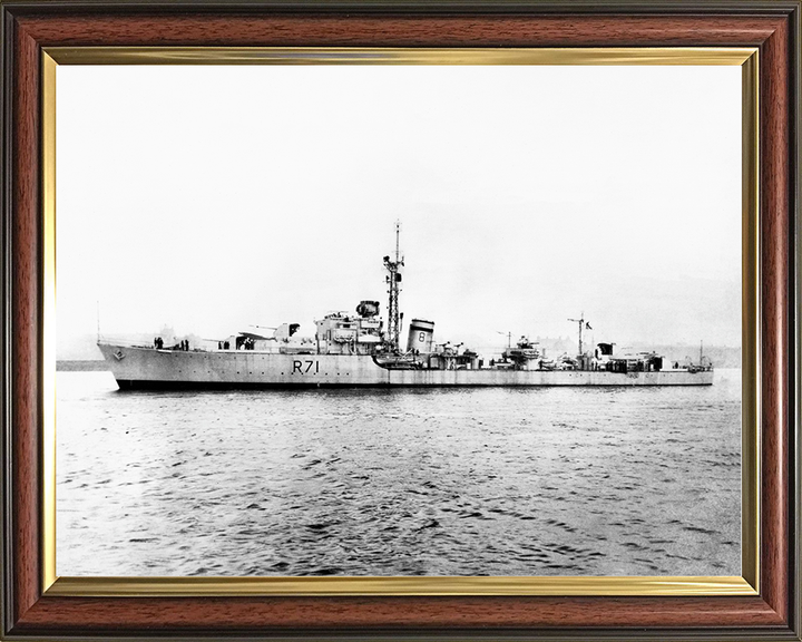 HMS Constance (R71) Royal Navy C Class Destroyer Port Beam View Photo Print Wall Art Decor Posters, Prints, & Visual Artwork Hampshire Prints 10 x 8 Classic Frame No