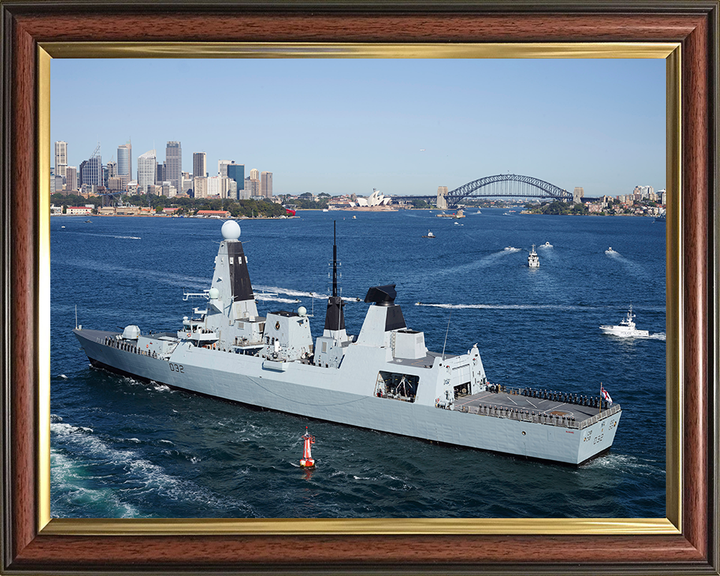 HMS Daring (D32) Photo Print - Sydney Harbour 2013 - Royal Navy Type 45 Destroyer Posters, Prints, & Visual Artwork Hampshire Prints 10 x 8 Classic Frame No