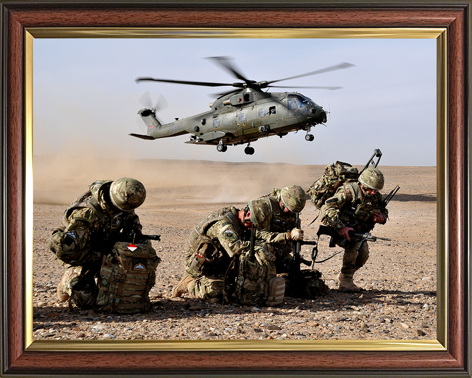 RAF Regiment II Squadron Camp Bastion Photo Print - Royal Air Force Hampshire Prints 10 x 8 Classic Frame No