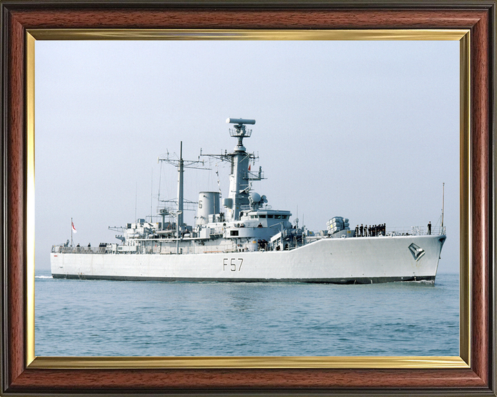 HMS Andromeda (F57) Royal Navy Leander Class Frigate Entering Harbour Photo Print Wall Art Decor Posters, Prints, & Visual Artwork Hampshire Prints 10 x 8 Classic Frame No
