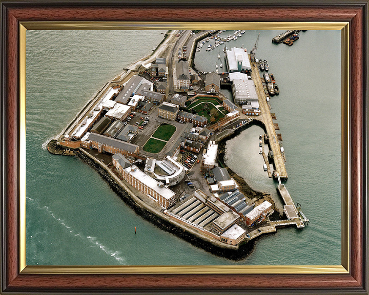 HMS Dolphin Photo Print - Gosport Hampshire 2002 - Royal Navy Shore Establishment Hampshire Prints 10 x 8 Classic Frame No