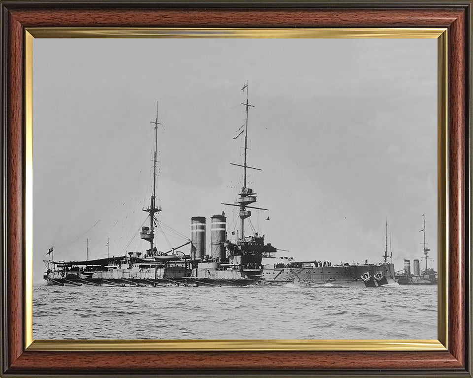 HMS King Edward VII Royal Navy pre dreadnought Battleship Photo Print or Framed Print - Hampshire Prints