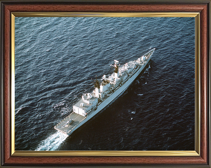 HMS Cumberland (F85) Royal Navy Type 22 Frigate At Sea 1991 Photo Print Wall Art Decor Posters, Prints, & Visual Artwork Hampshire Prints 10 x 8 Classic Frame No
