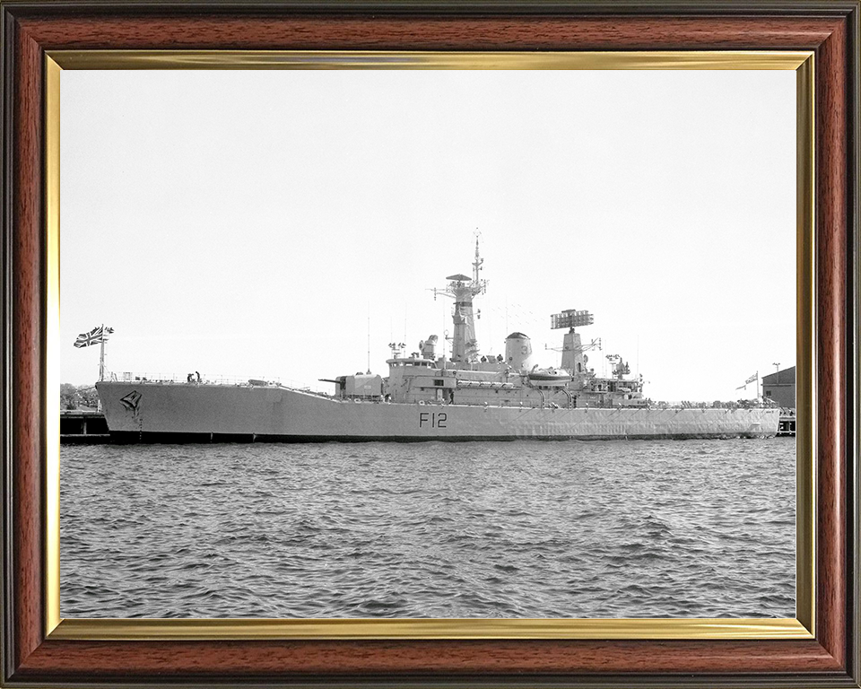 HMS Achilles (F12) Royal Navy Leander Class Frigate Photo Print Warship Decor Wall Art Posters, Prints, & Visual Artwork Hampshire Prints 10 x 8 Classic Frame No