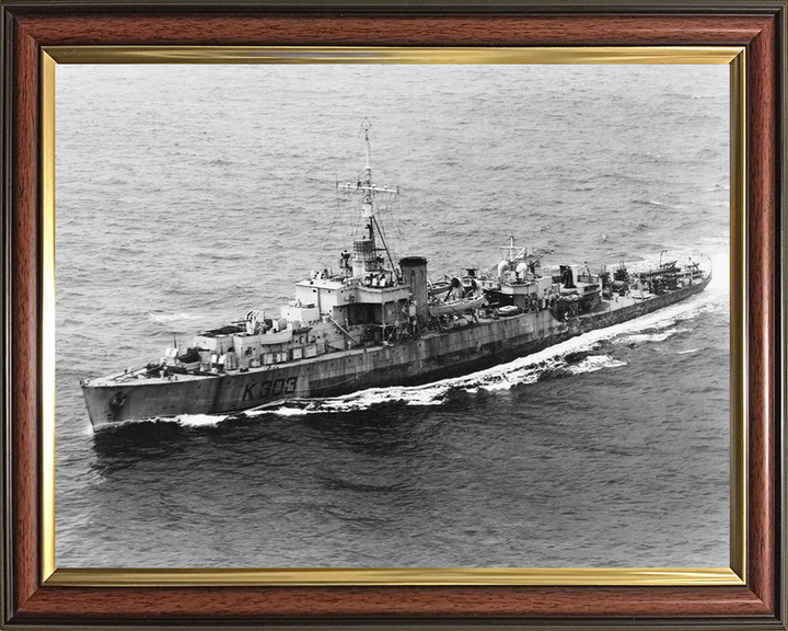 HMS Lossie (K303) Photo Print - at sea - Royal Navy River Class Frigate Posters, Prints, & Visual Artwork Hampshire Prints 10 x 8 Classic Frame No