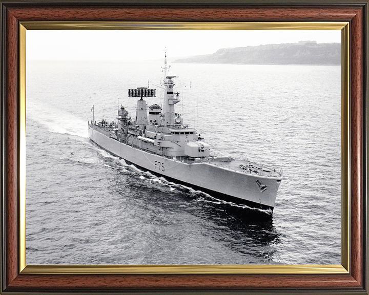 HMS Charybdis (F75) Royal Navy Leander Class Frigate High Starboard Bow View Photo Print Wall Art Decor Posters, Prints, & Visual Artwork Hampshire Prints 10 x 8 Classic Frame No