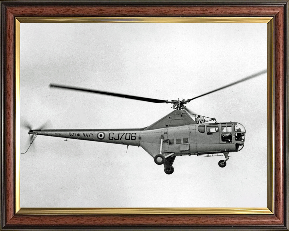 Westland WS-51 Dragonfly Helicopter 1955 Photo Print - Royal Navy Aircraft Hampshire Prints 10 x 8 Classic Frame No