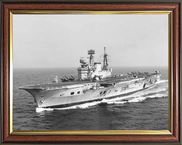 HMS Eagle (R05) Photo Print - Flight Deck View - Royal Navy Audacious Class Aircraft Carrier Hampshire Prints 10 x 8 Classic Frame No