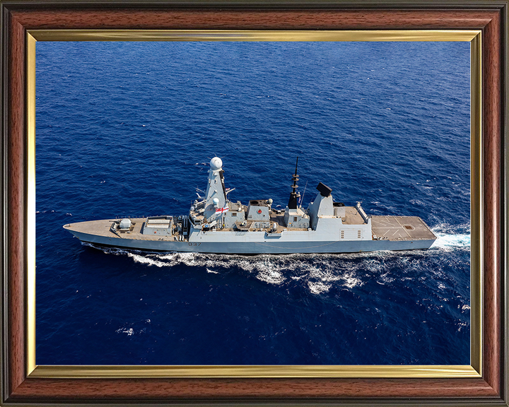 HMS Duncan (D37) Royal Navy Type 45 Destroyer Underway From Above Photo Print Wall Art Decor Posters, Prints, & Visual Artwork Hampshire Prints 10 x 8 Classic Frame No