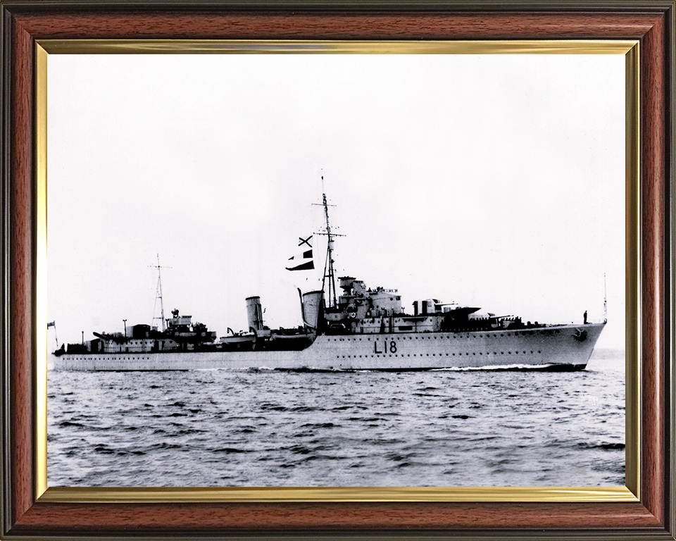 HMS Zulu (L18) Photo Print - at sea - Royal Navy Tribal Class Destroyer Posters, Prints, & Visual Artwork Hampshire Prints 10 x 8 Classic Frame No