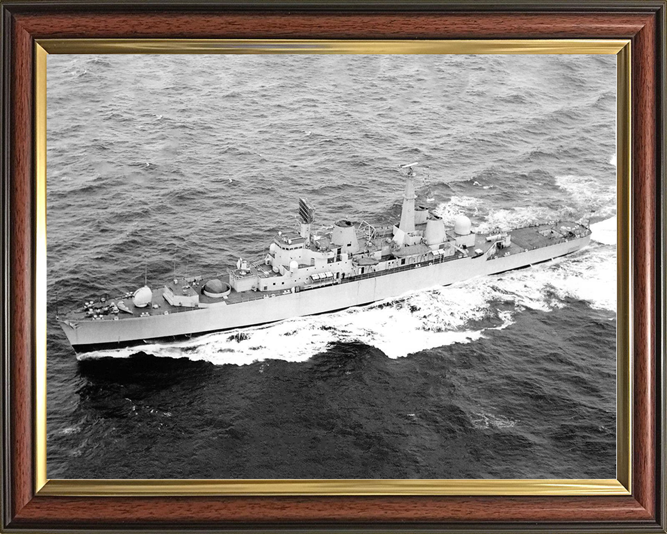 HMS Bristol (D23) Royal Navy Type 82 Destroyer From the Air Photo Print Wall Art Decor Posters, Prints, & Visual Artwork Hampshire Prints 10 x 8 Classic Frame No