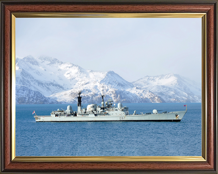 HMS Edinburgh (D97) Photo Print - South Georgia 2011 - Royal Navy Type 42 Destroyer Hampshire Prints 10 x 8 Classic Frame No