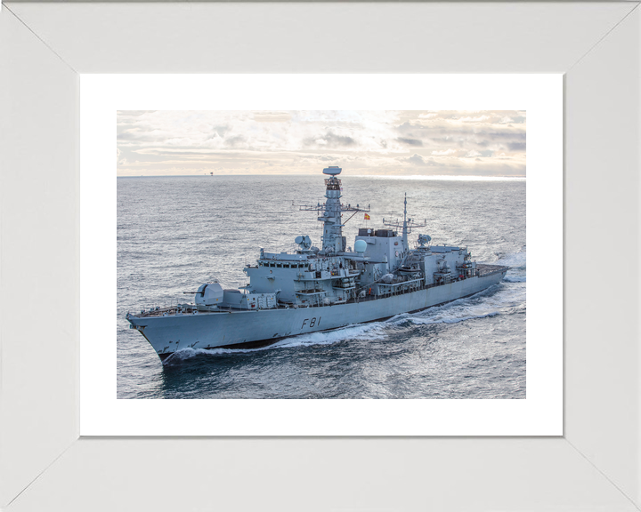 HMS Sutherland F81 Type 23 Frigate February 2020 Port Bow View