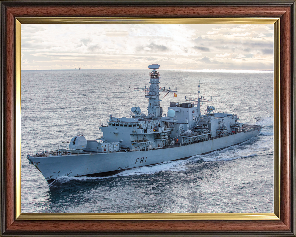 HMS Sutherland F81 Type 23 Frigate February 2020 Port Bow View