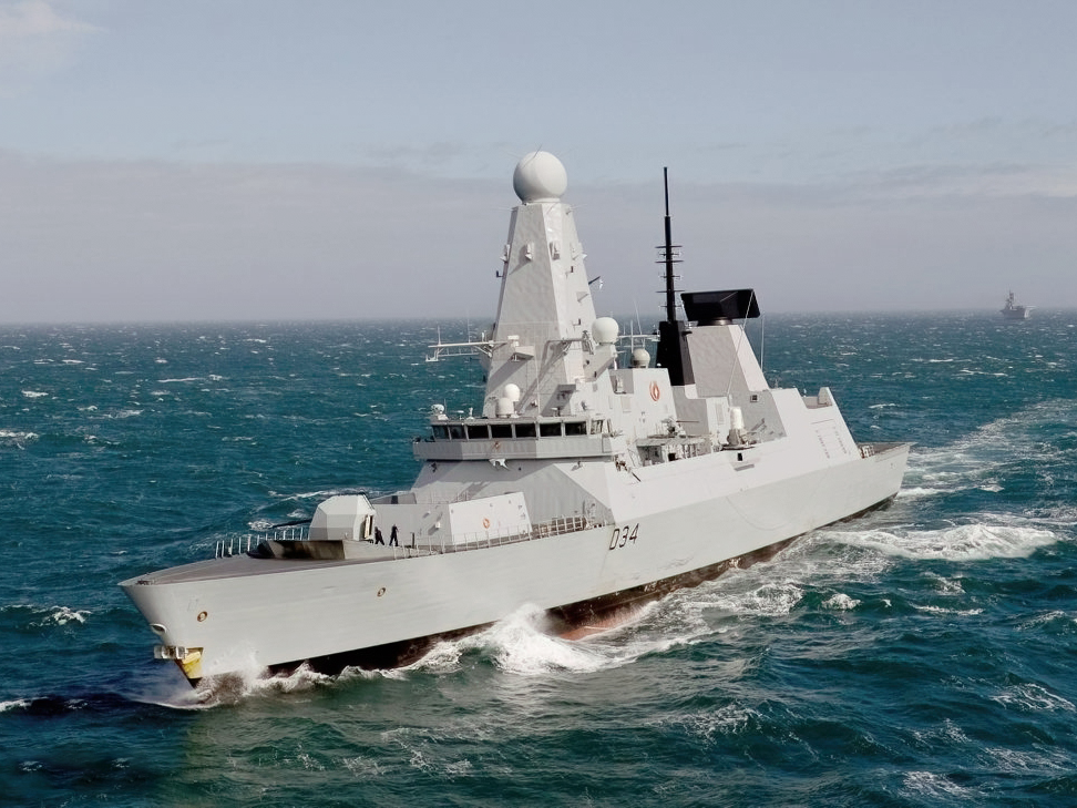 HMS Diamond (D34) Royal Navy Type 45 Destroyer At Sea Port Bow View Photo Print Wall Art Decor Posters, Prints, & Visual Artwork Hampshire Prints 6 x 4 No Frame No