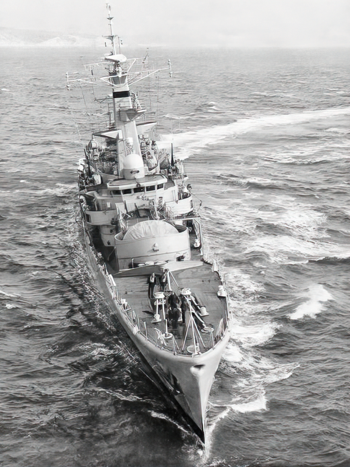 HMS Galatea (F18) Royal Navy Leander Class Frigate Bow View Photo Print Wall Art Decor - Posters, Prints, & Visual Artwork - by Hampshire Prints (image 1 of 9)