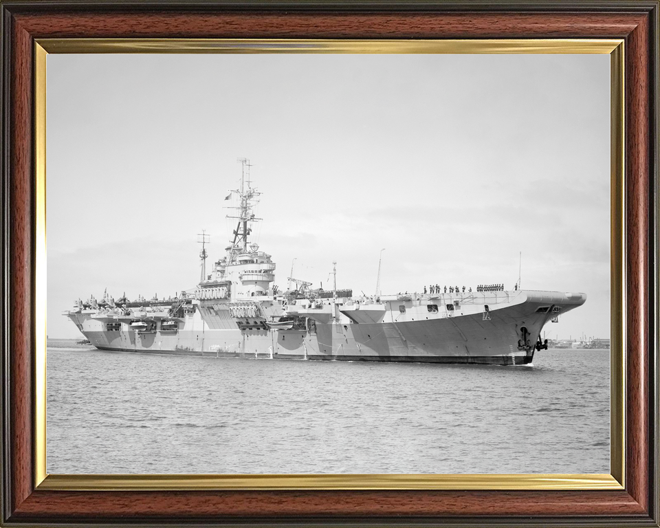 HMS Glory (R62) Royal Navy Colossus Class Aircraft Carrier Starboard View Photo Print Wall Art Decor - Posters, Prints, & Visual Artwork - by Hampshire Prints (image 9 of 9)